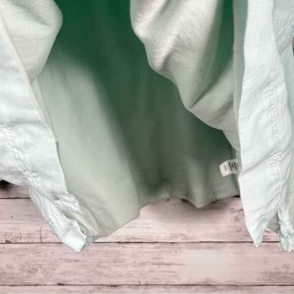 J. Jill Aqua Linen Popover Tunic Cotton Knit Lined Double Layer Sz Large - Picture 6 of 7